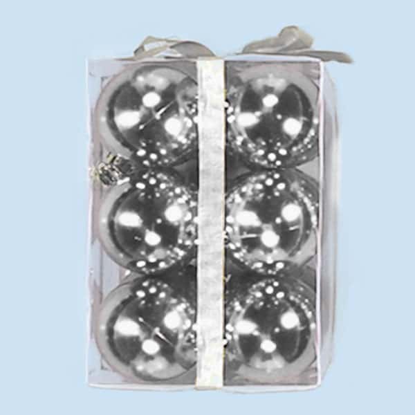 70mm Shiny Plastic Balls – Silver