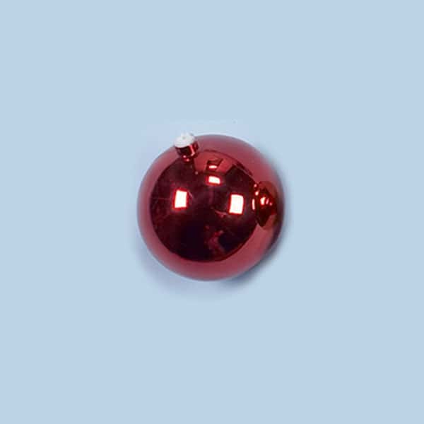 150mm Shatterproof Shiny Plastic Balls – Red