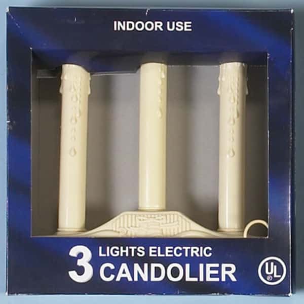3 Light Electric Ivory Candle