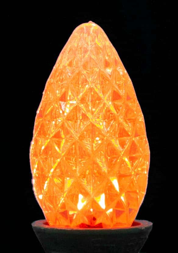 C7 Faceted LED Bulb – Amber (Orange)