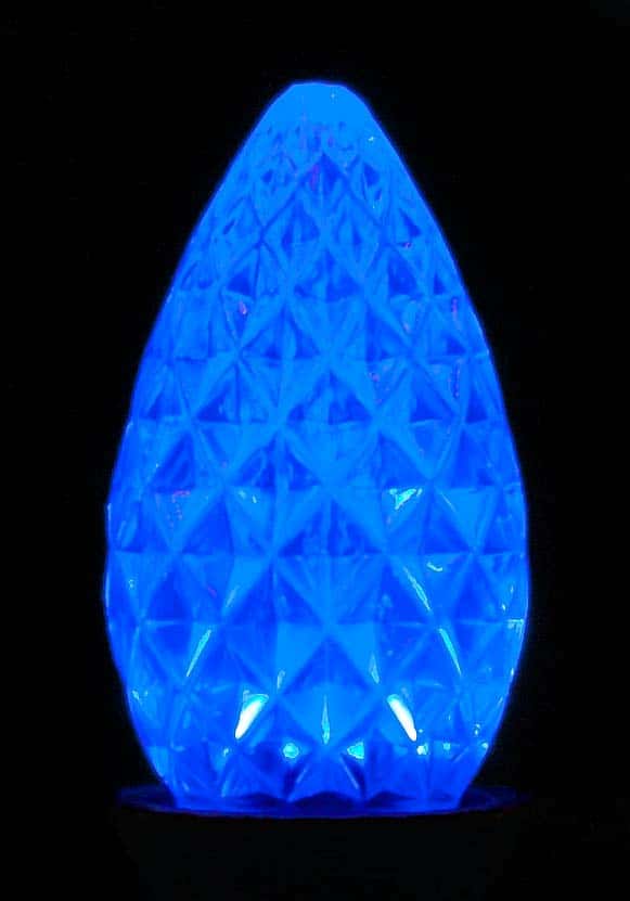 C7 Faceted LED Bulb – Blue