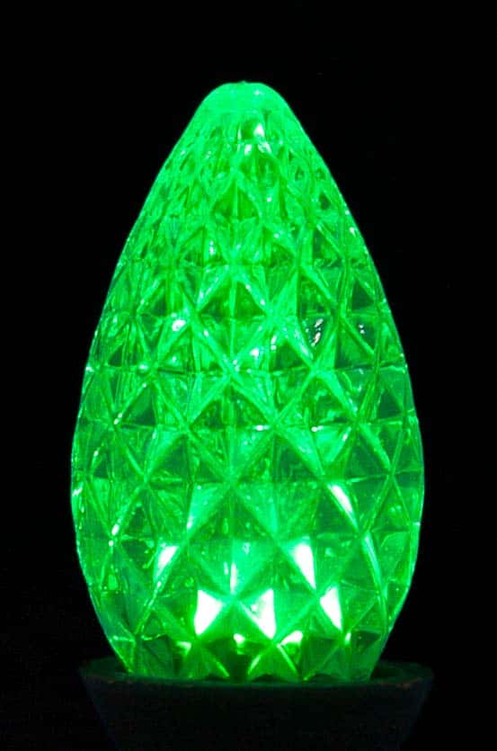 C7 Faceted LED Bulb – Green