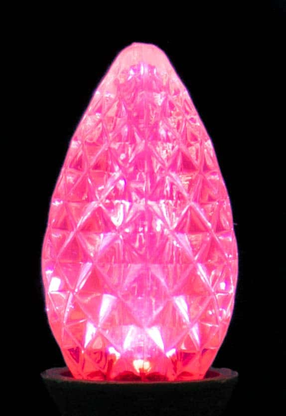 C7 Faceted LED Bulb – Pink