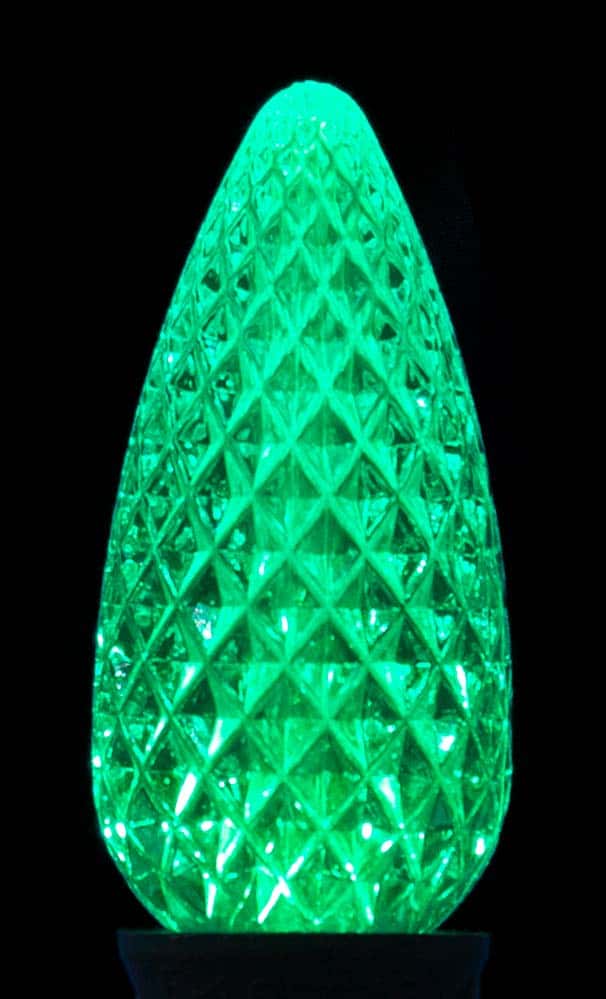 C9 Faceted LED Bulb – Green