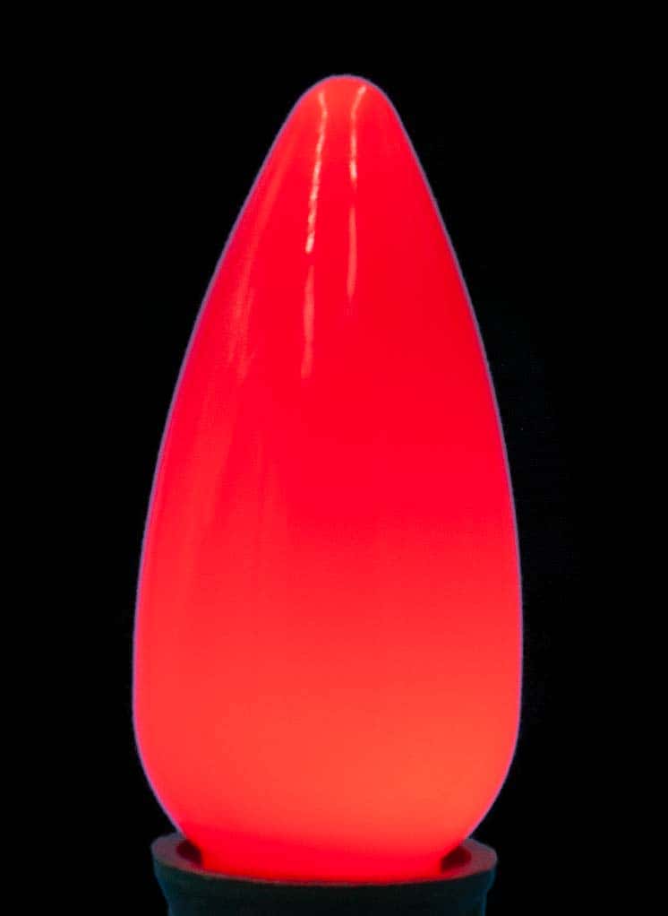 C9 Smooth Opaque LED Bulb – Red