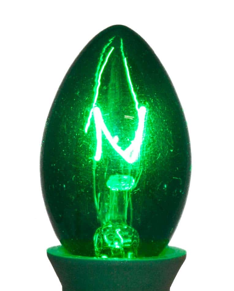 C7 Incandescent Bulb – Trans. Green