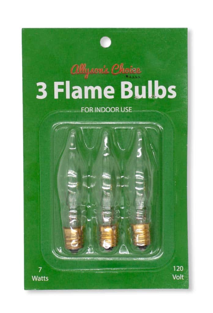 3pk Flame Bulbs – Clear