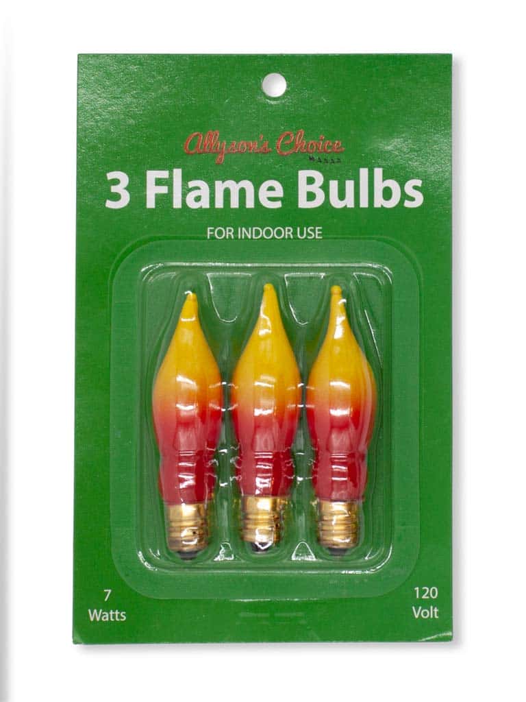 3pk Flame Bulbs – Red/Yellow