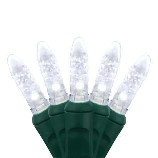50 LED M5 4″ Spacing – Green Wire, Cool White