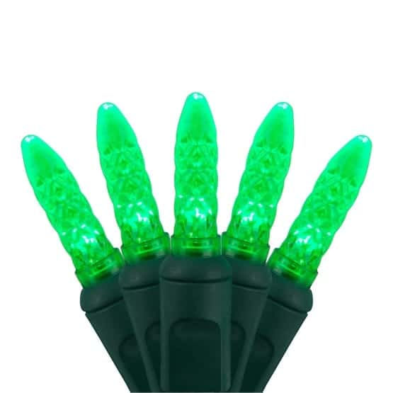 50 LED M5 4″ Spacing – Green Wire, Green