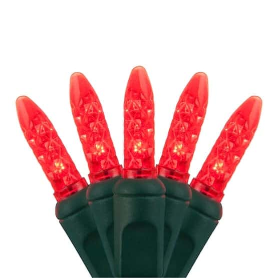 50 LED M5 4″ Spacing – Green Wire, Red