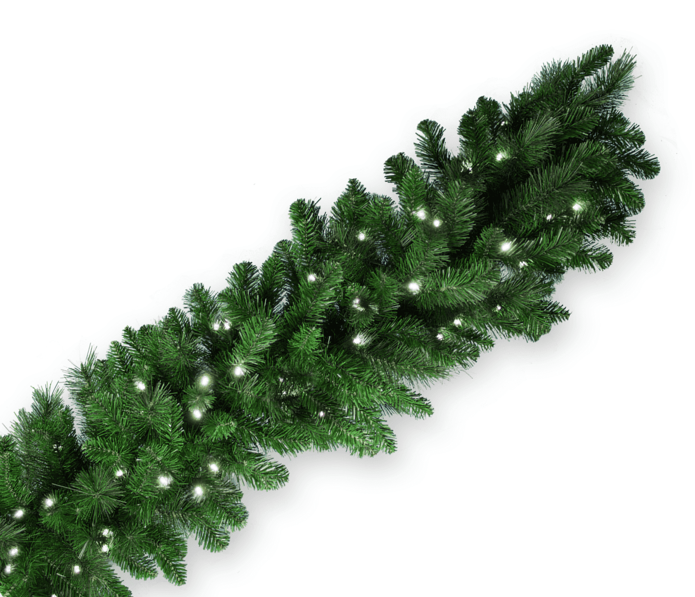 9′ x 12″ Deluxe Mixed Pine Garland – Commercial Grade LED – Warm White