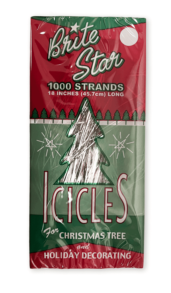 1000Pk Silver Icicle Strands