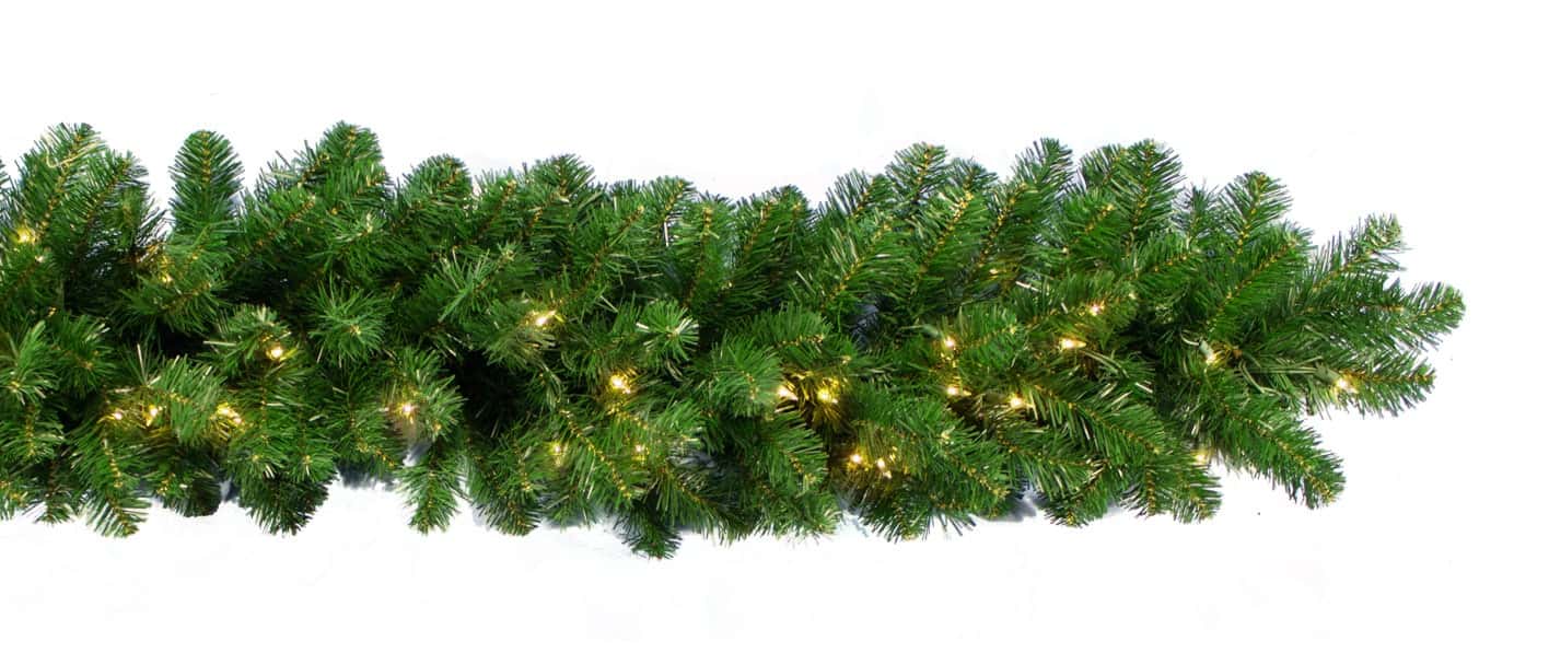9′ x 14″ Classic Pine Garland – Commercial Grade LED – Multi