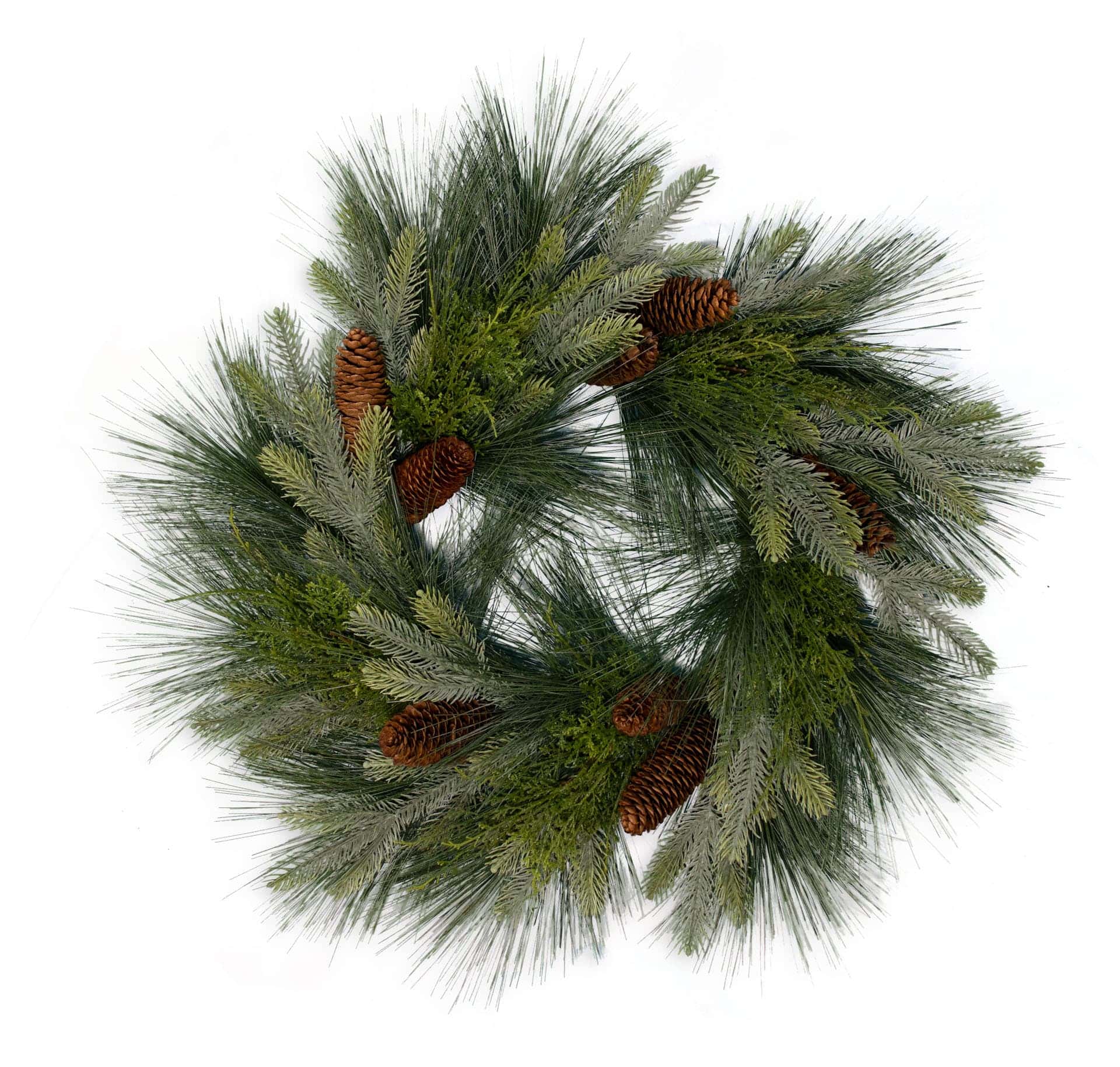 24″ Two Toned Mixed Pine Wreath