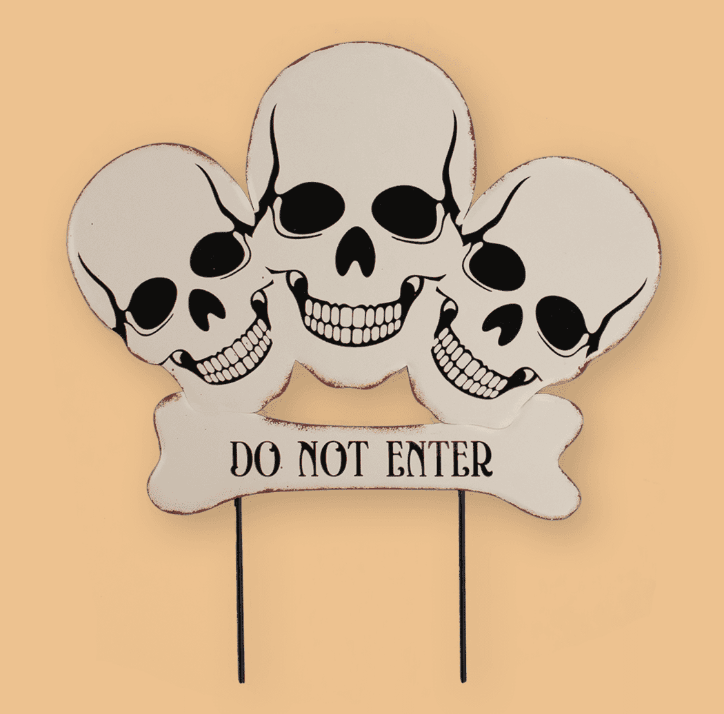 22″ Metal Skull Stake