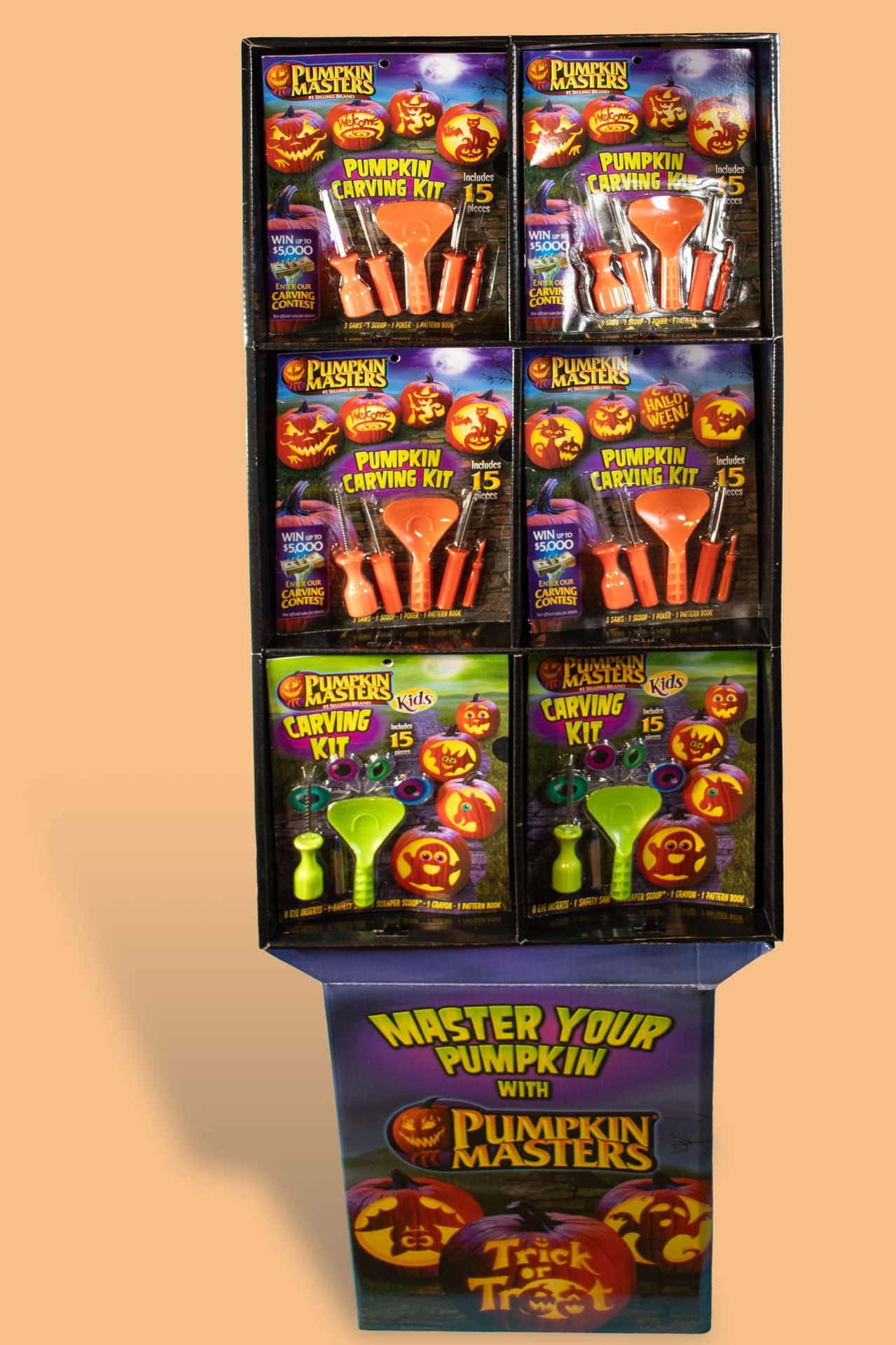 Pumpkin Masters Adult & Kids 36 Piece Pumpkin Carving Kit Floor Display