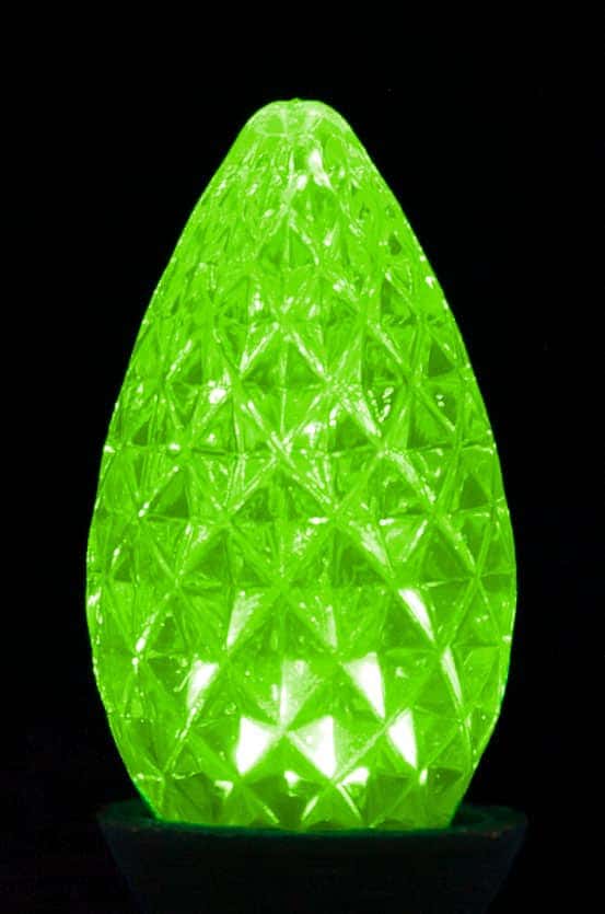 C7 Faceted LED Bulb – Lime Green