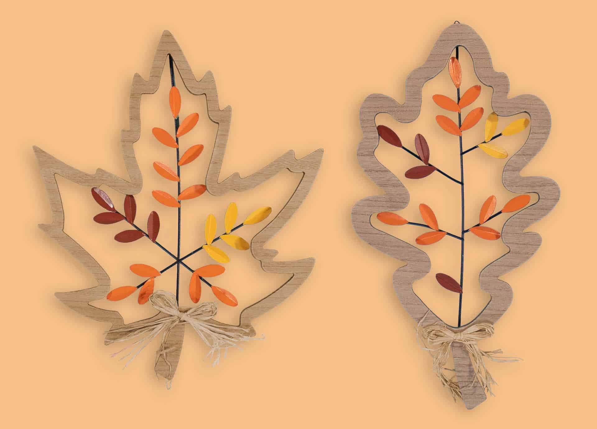Wood Leaf Decoration