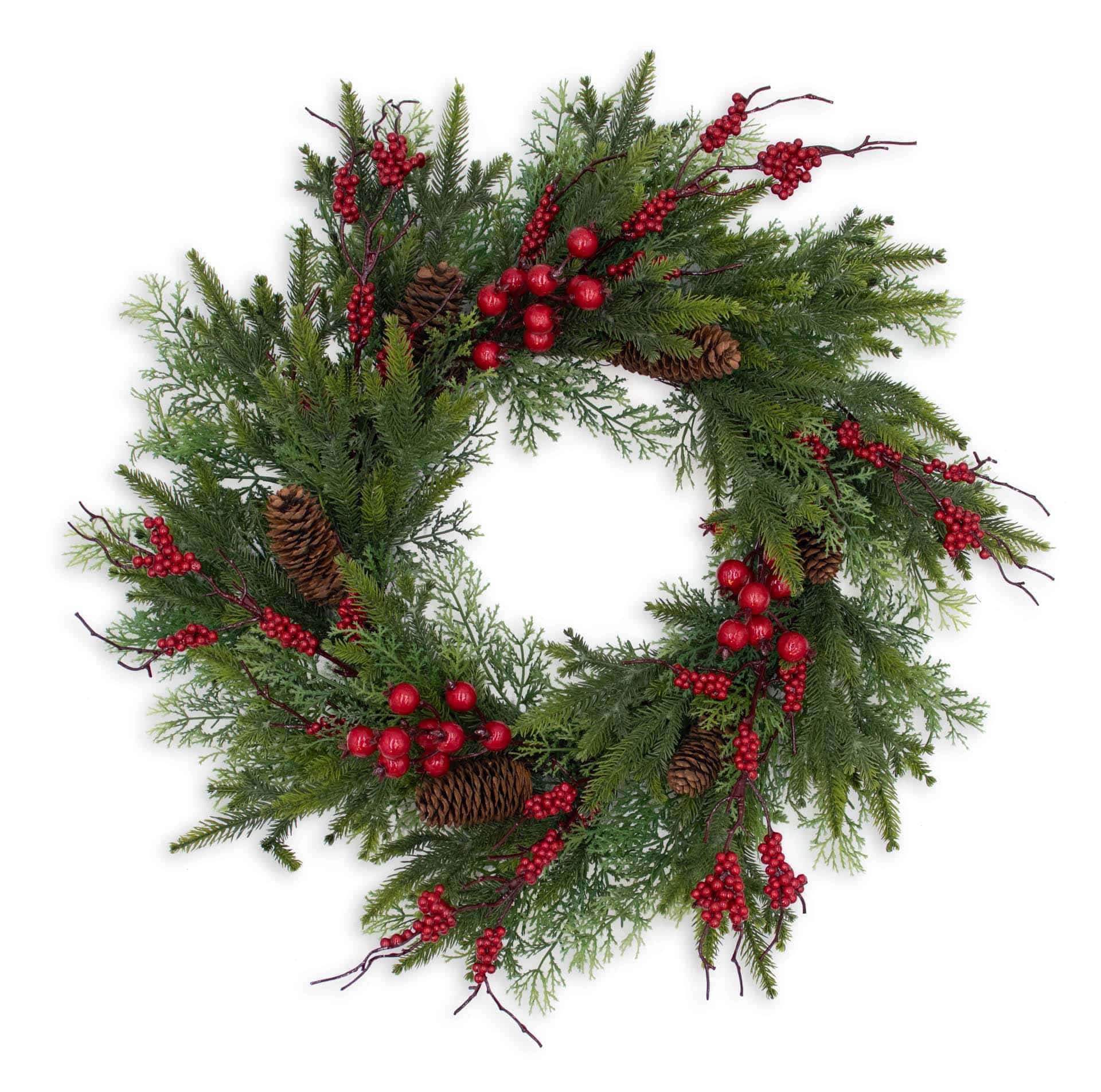 24″ Mixed Pine Wreath