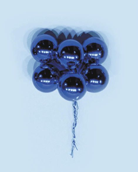 15mm Blue Cluster Glass Ball Pick