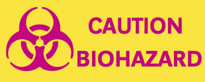 Caution Biohazard – Radiation Sign