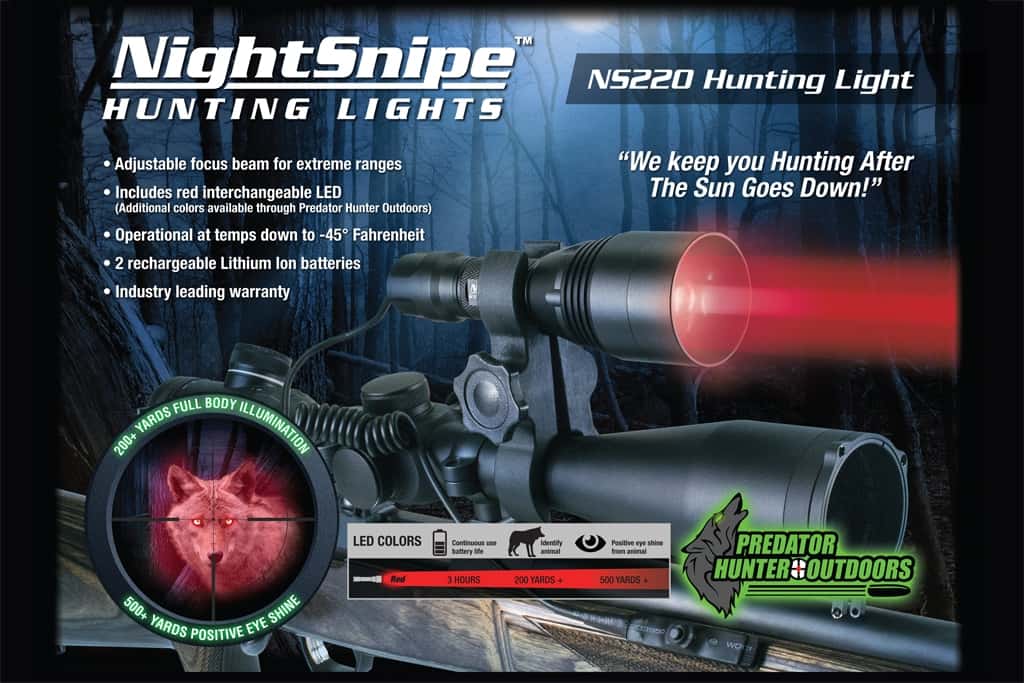 NS220-R Adjustable Beam Hunting Light Kit (Red)