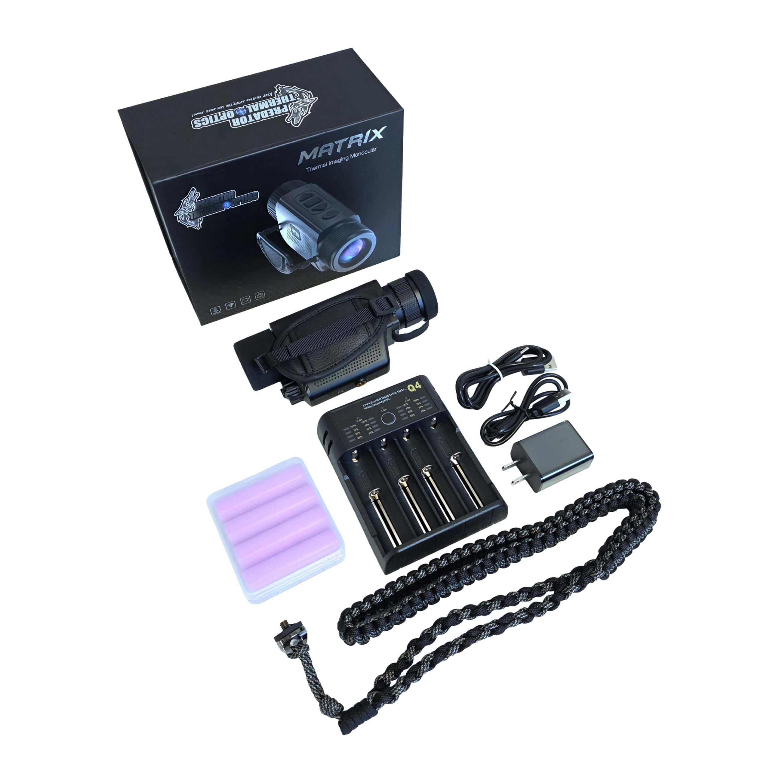 Predator Thermal Optics Matrix 15-384 Thermal Monocular (Free Additional Batteries, Charger and Lanyard!)