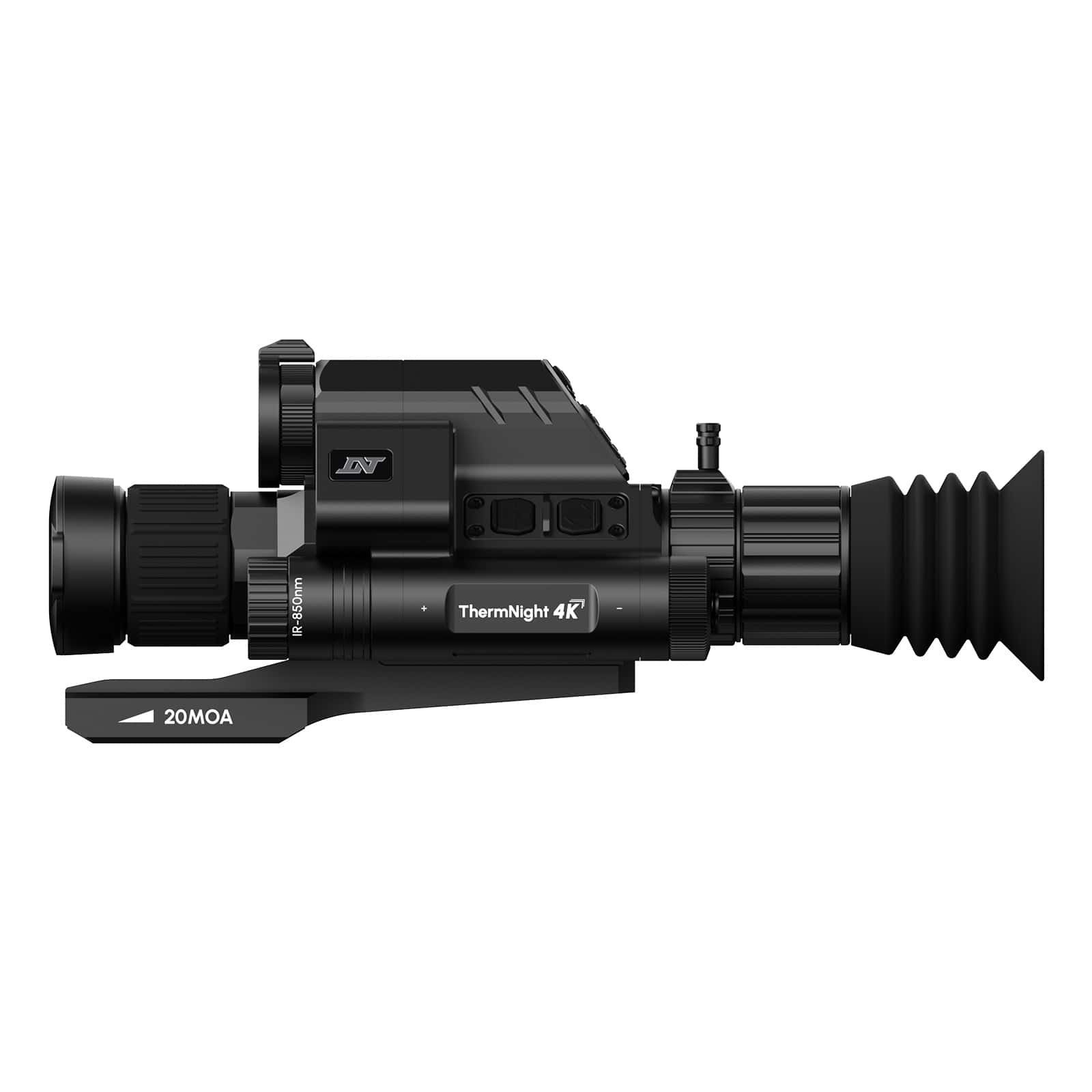 DNT Optics ThermNight TNC4K219R – Thermal & Night Vision Multispectral Scope with Laser Rangefinder and Ballistic Calculator – Standalone Scope, Clip-On, Handheld Monocular – FREE 2× 21700 Batteries & 4-Port Charger