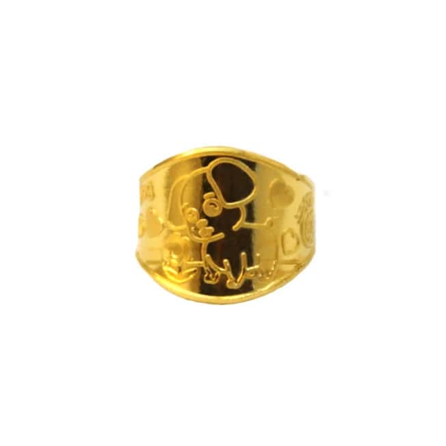 No.H 0015 순금 한돈 강아지 돌반지 24k 2018 Baby Ring, Dog