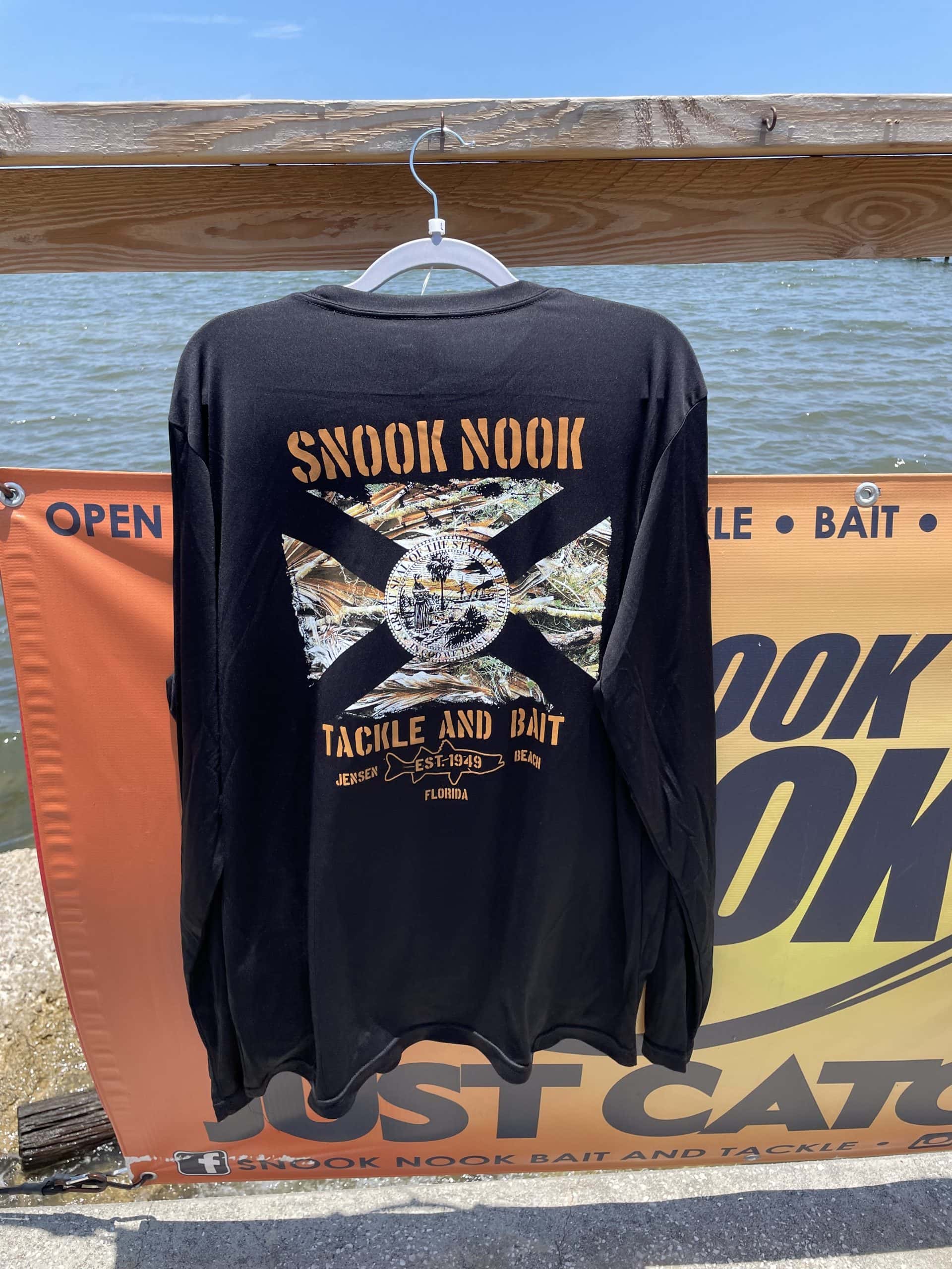 Snook Nook Black Camo Florida Flag Performance Long Sleeve Shirt