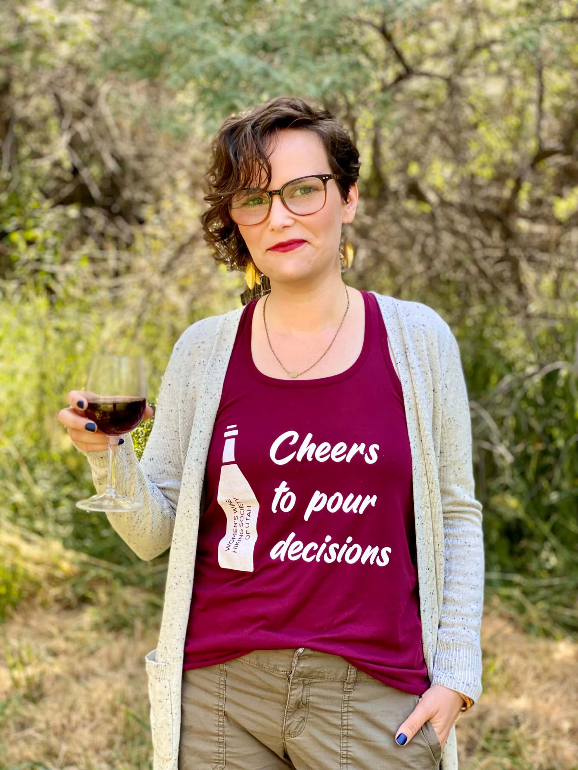 Flowy Racerback Tank – Cheers to Pour Decisions