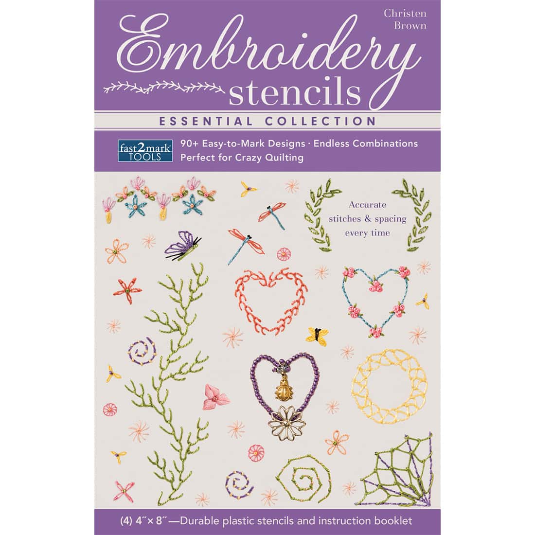 Embroidery Stencils Crazy Quilt Seam Design Collection