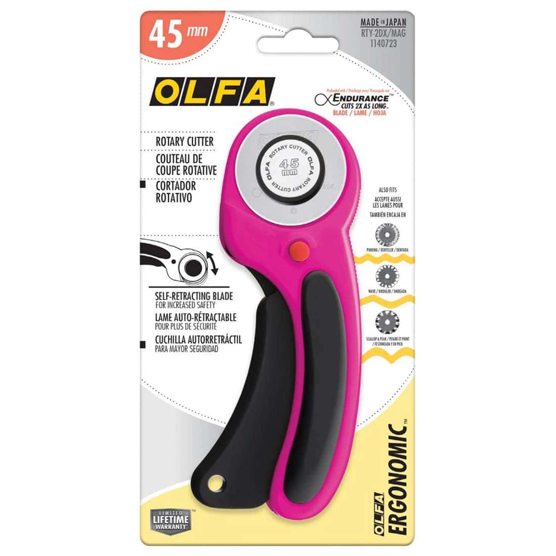45mm Magenta Ergonomic Rotary Cutter