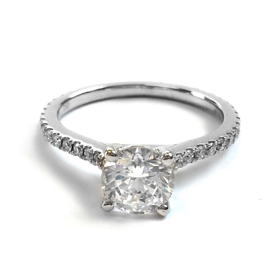White gold diamond ring mounting
