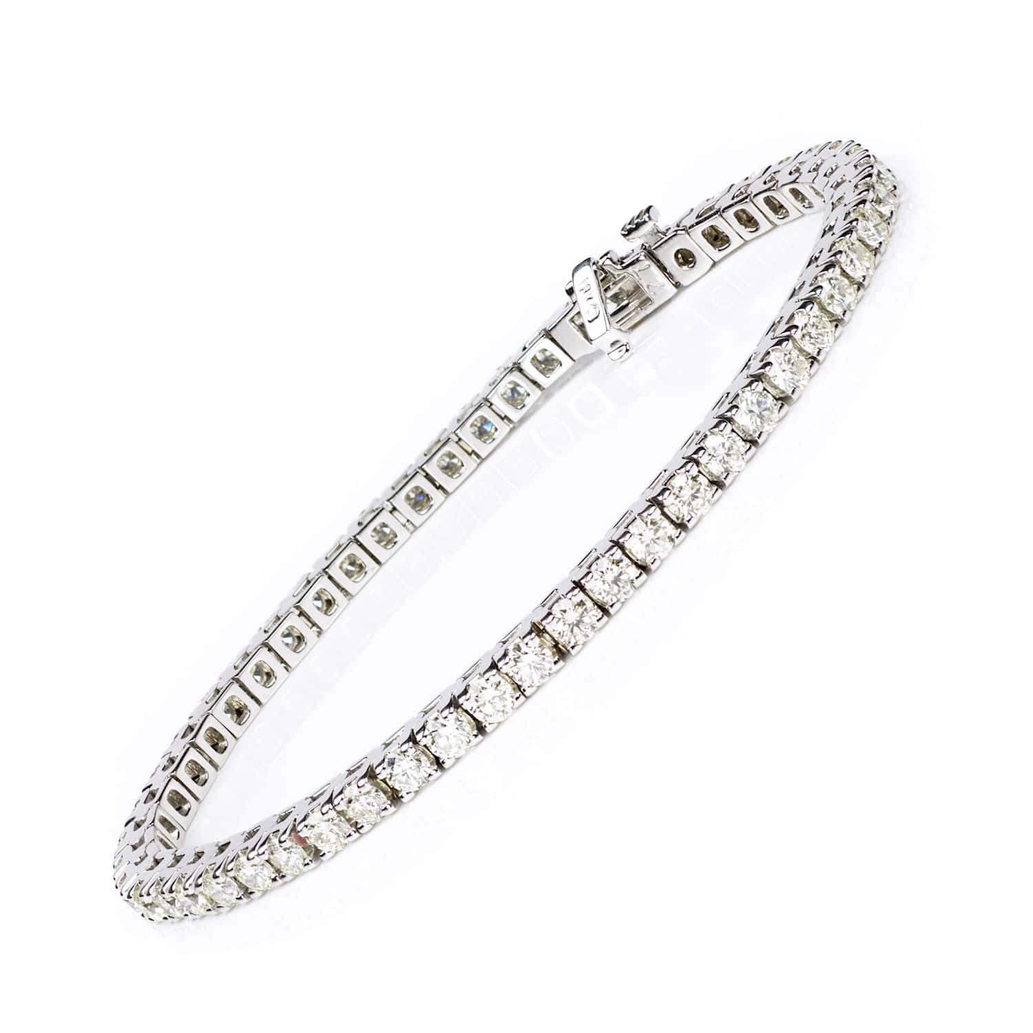 18K WHITE GOLD DIAMOND TENNIS BRACELET