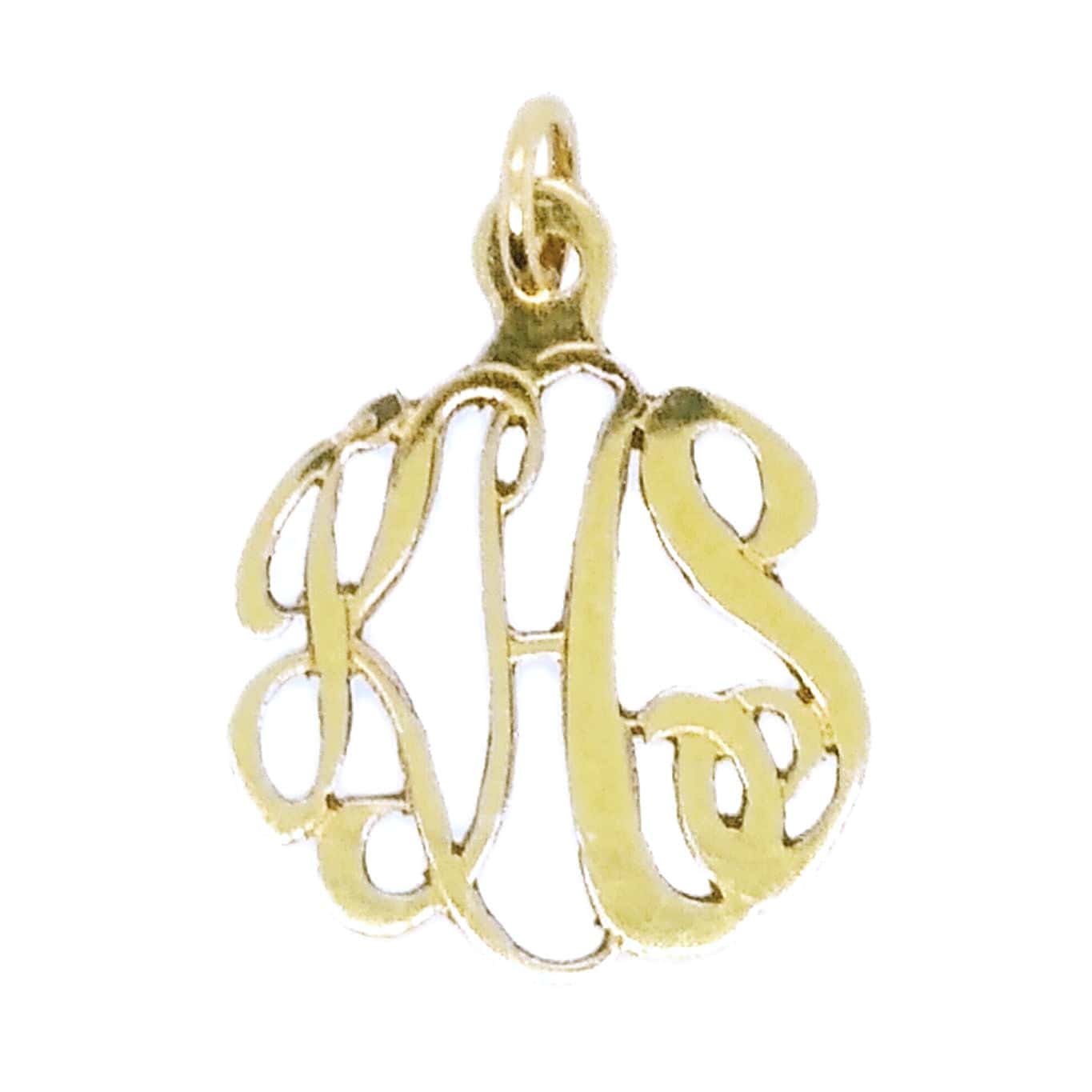 14K YELLOW GOLD MONOGRAM PENDANT/CHARM