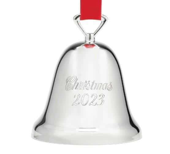SILVERPLATE 2023 CHRISTMAS BELL ORNAMENT