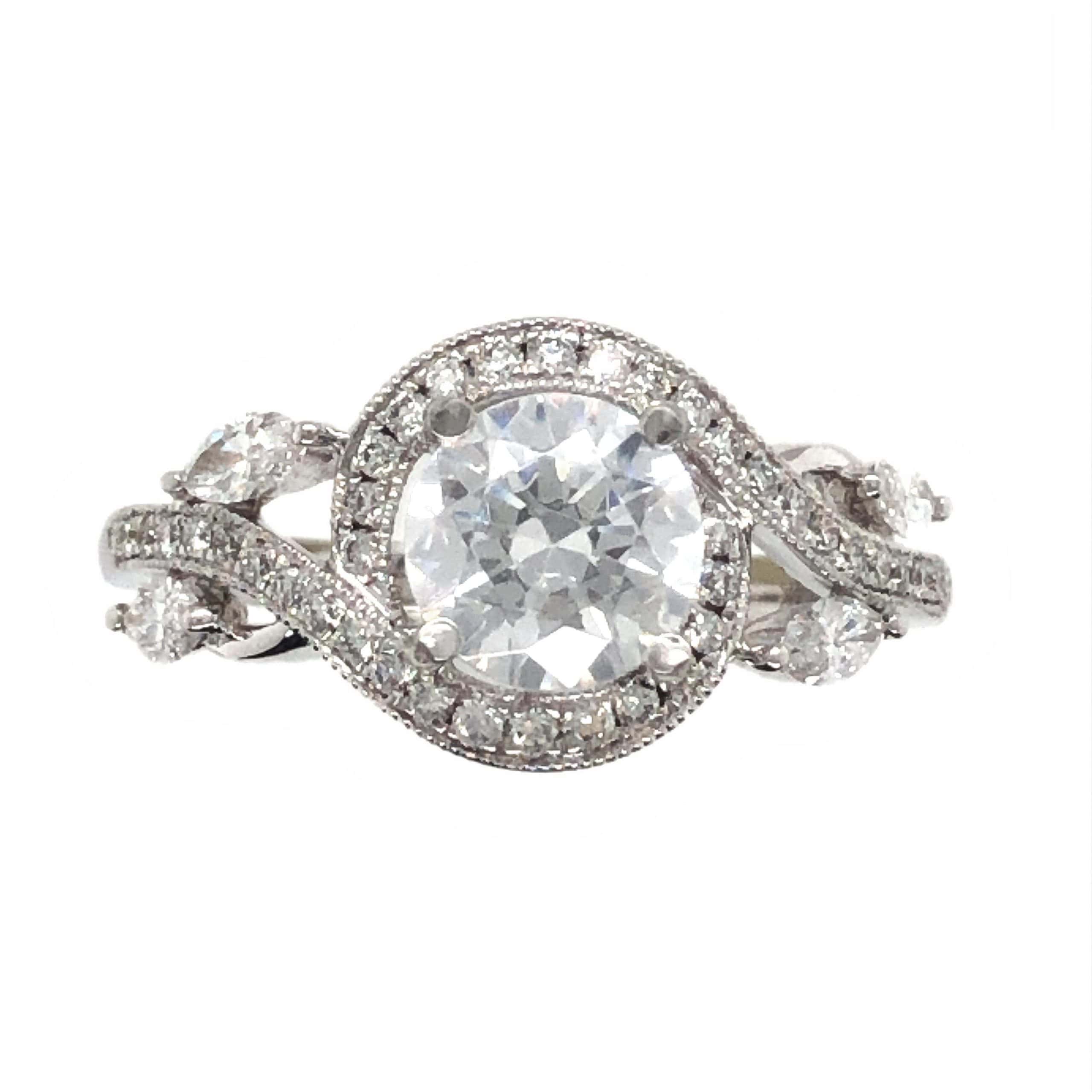 WHITE GOLD DIAMOND RING MOUNTING