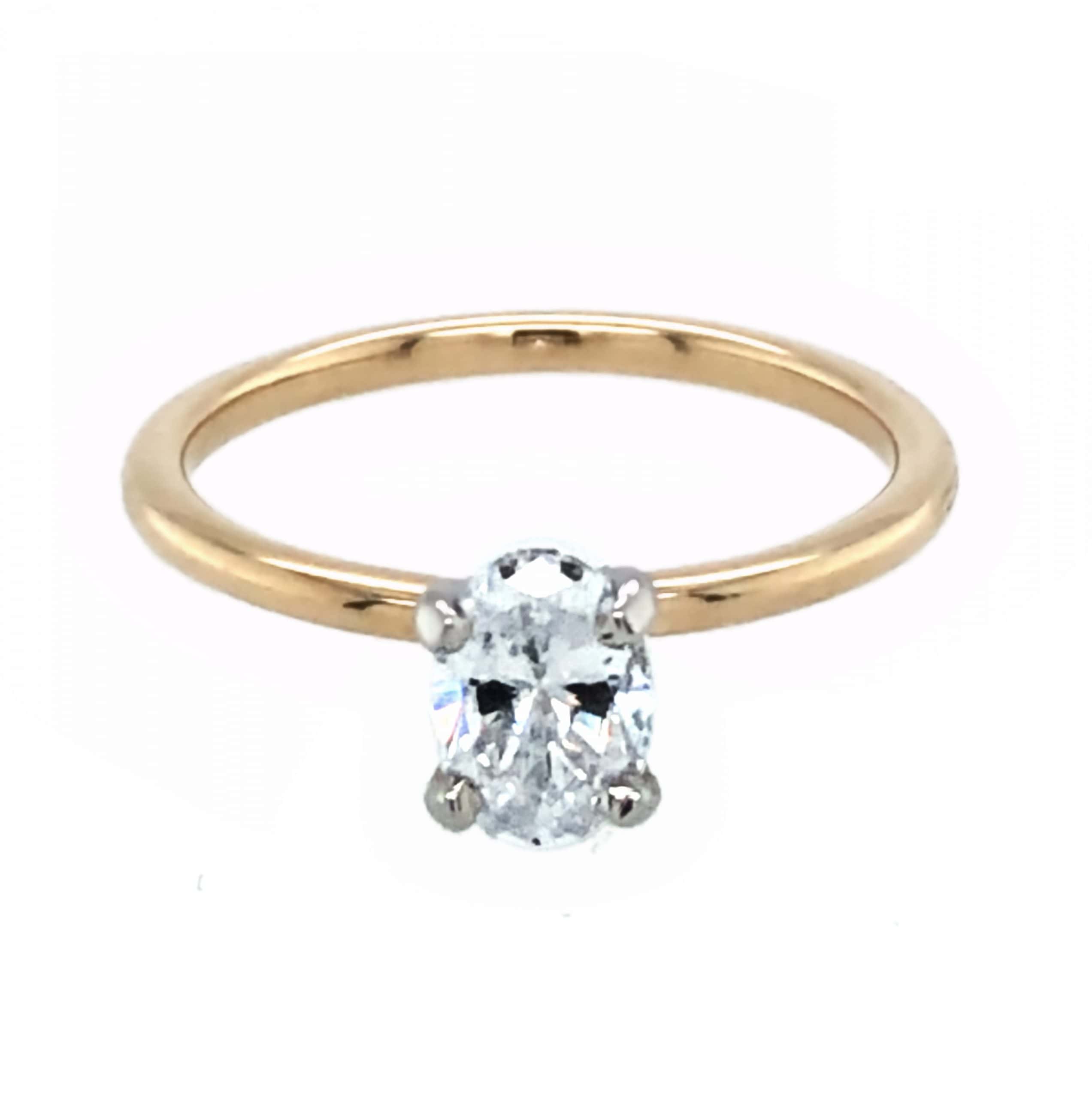 YELLOW GOLD & PLATINUM SOLITAIRE RING MOUNTING