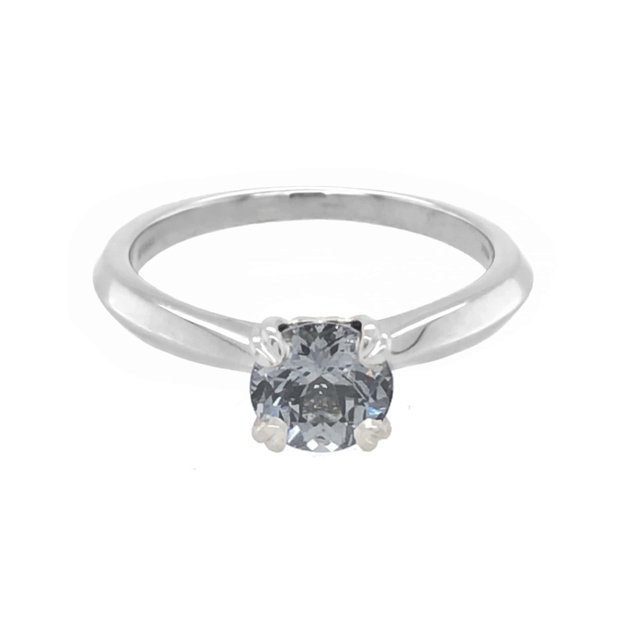PLATINUM GREY SPINEL & DIAMOND RING