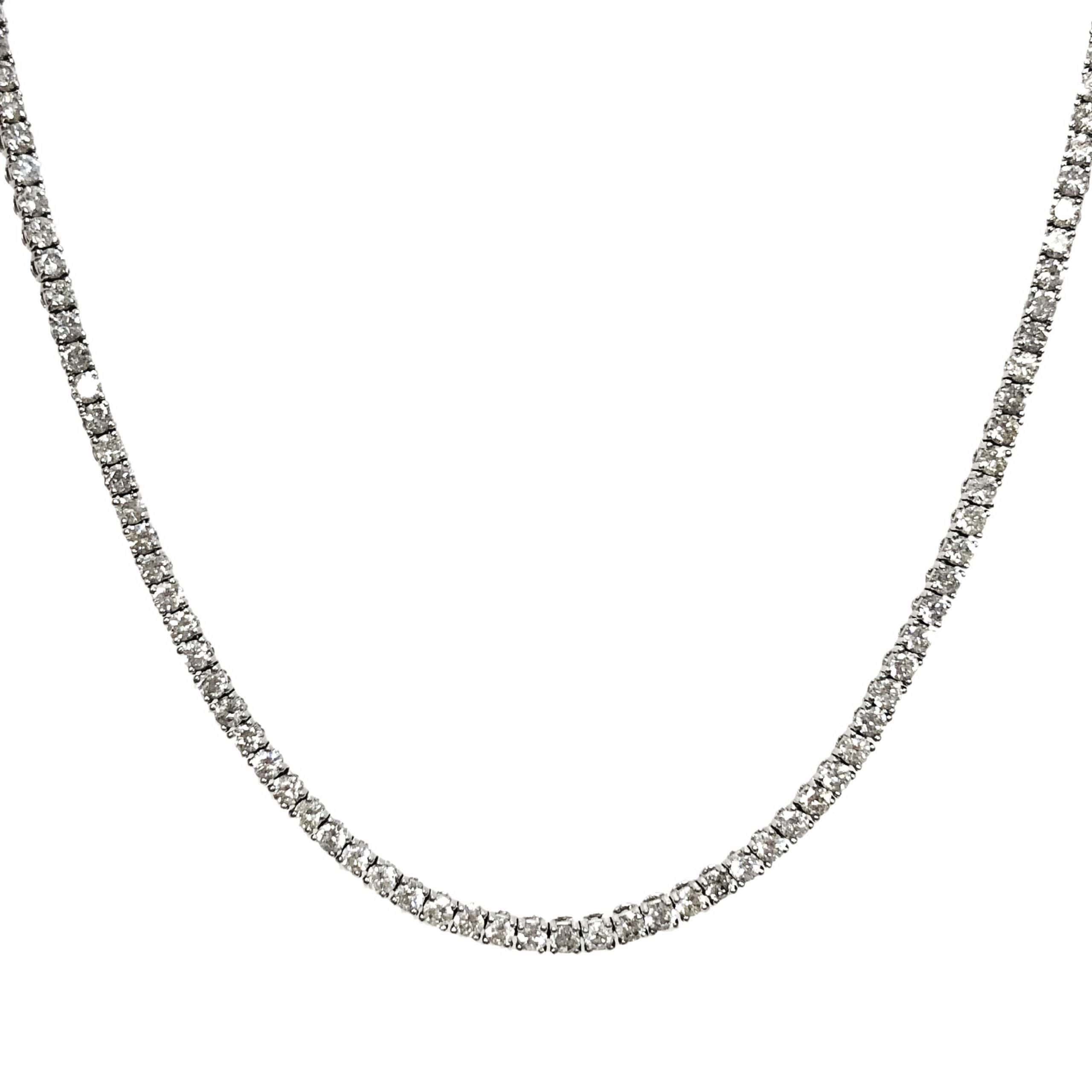 14K WHITE GOLD DIAMOND TENNIS NECKLACE