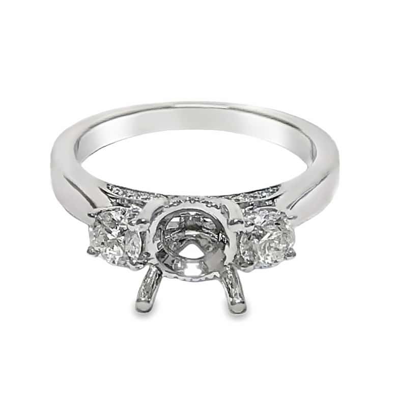 WHITE GOLD DIAMOND ENGAGEMENT-STYLE RING MOUNTING