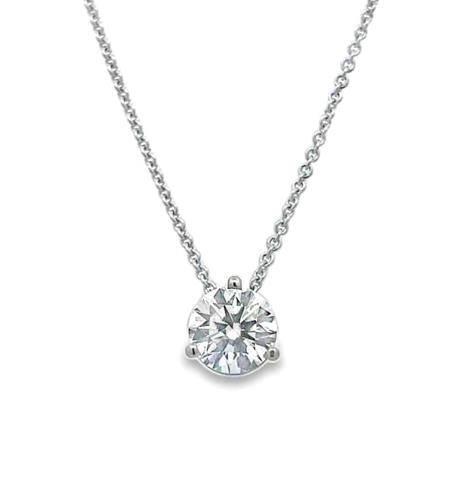 WHITE GOLD DIAMOND SOLITAIRE PENDANT