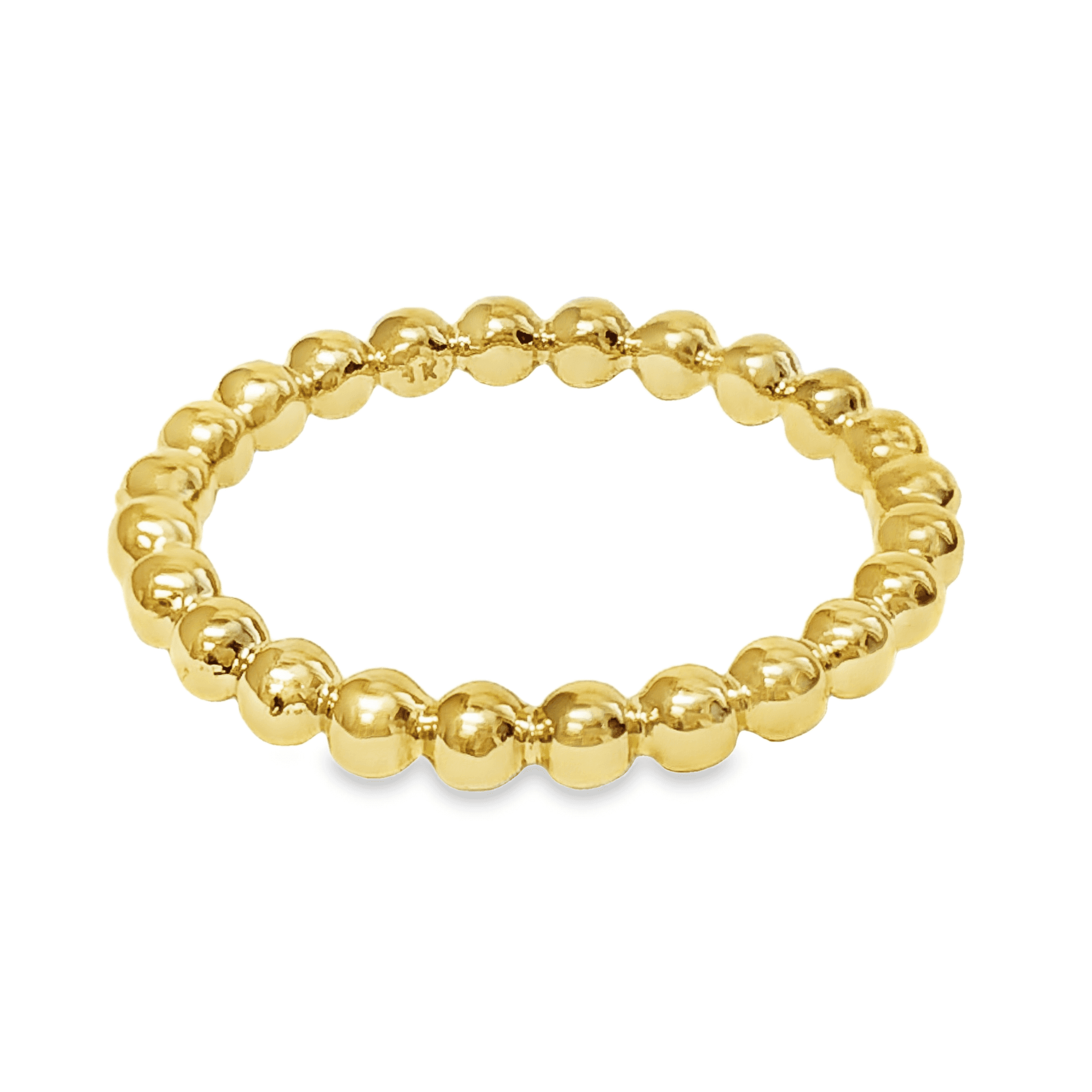 YELLOW GOLD BEADED DESIGN RING