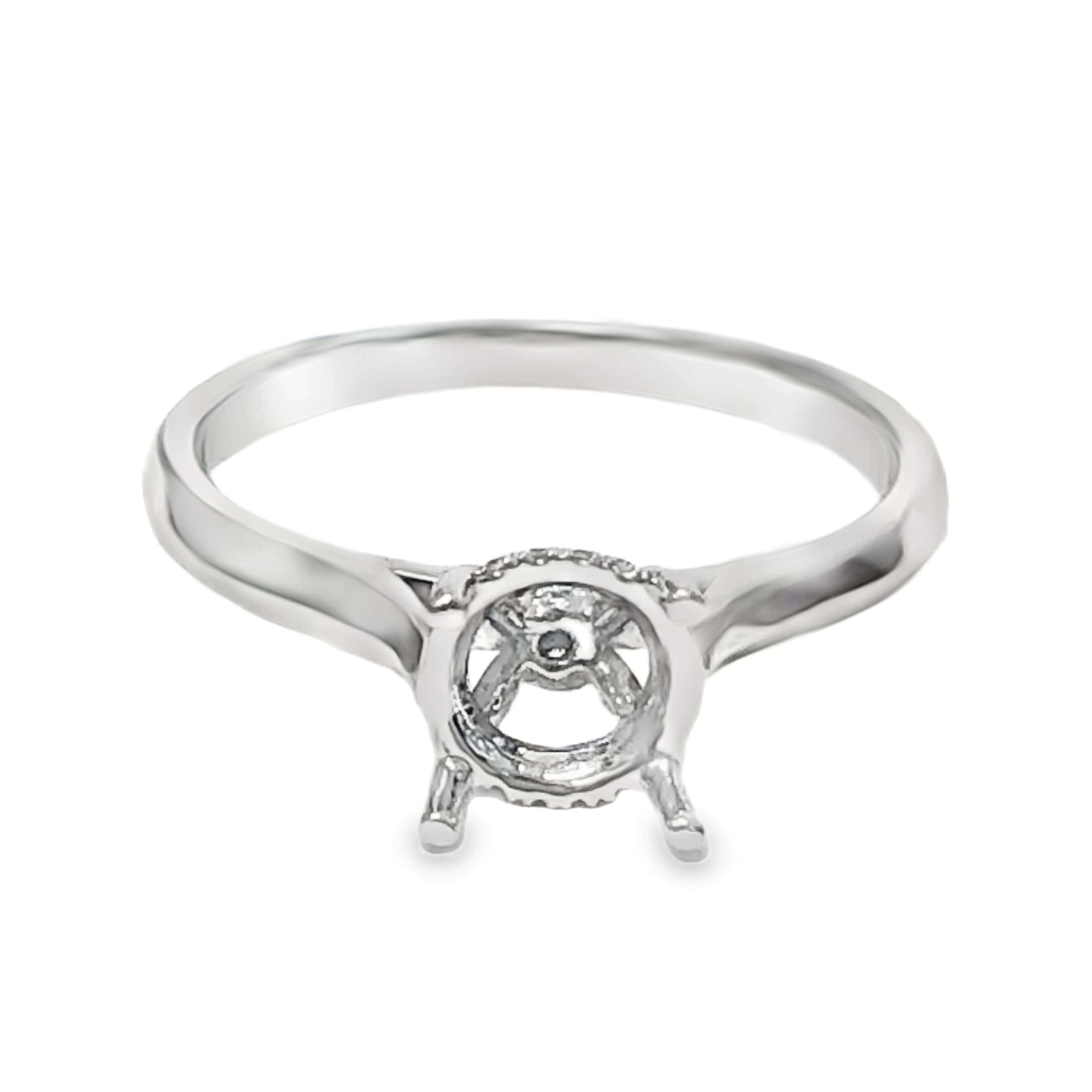 WHITE GOLD DIAMOND ENGAGEMENT STYLE RING MOUNTING