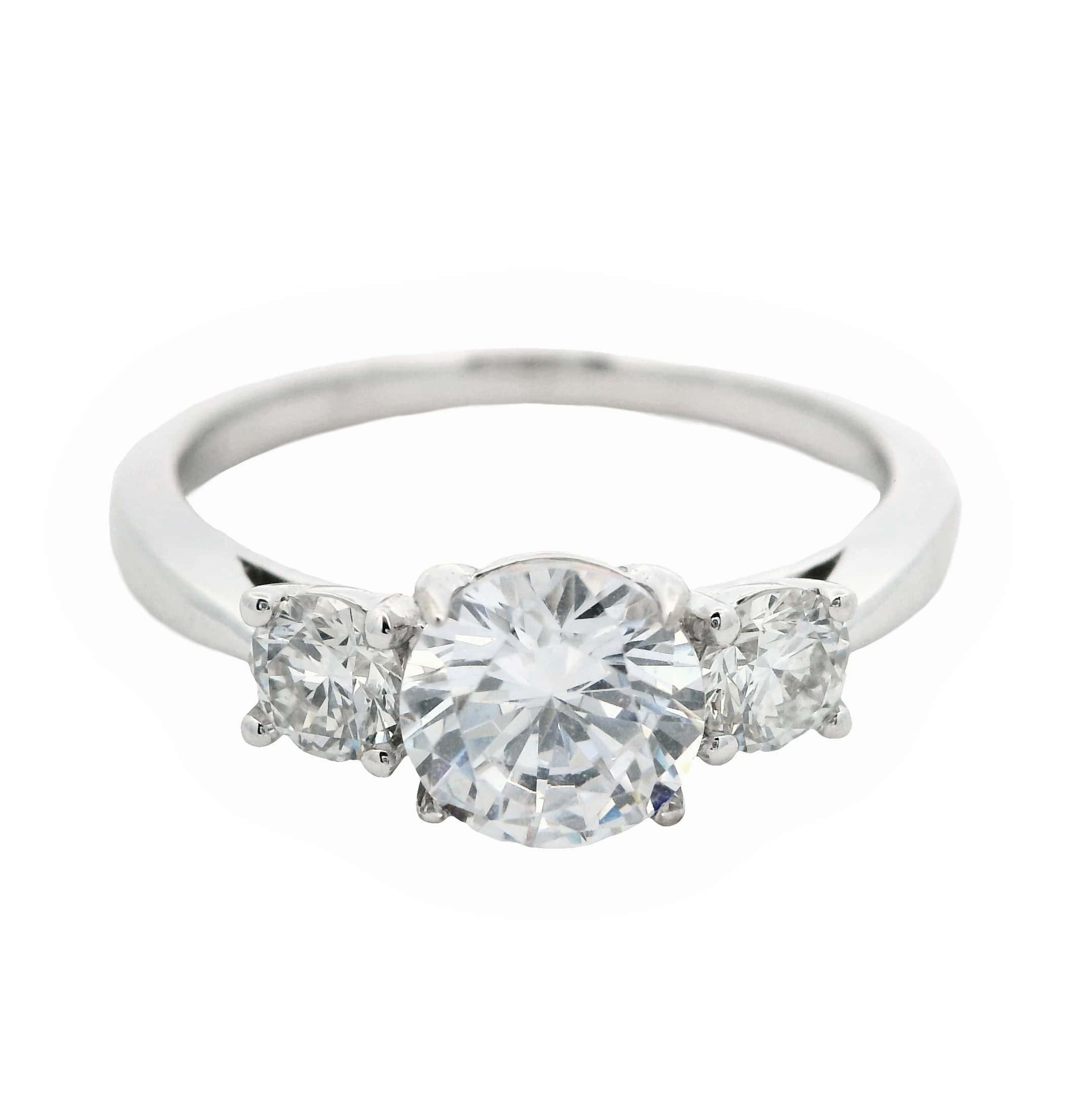 WHITE GOLD ENGAGEMENT STYLE DIAMOND RING MOUNTING