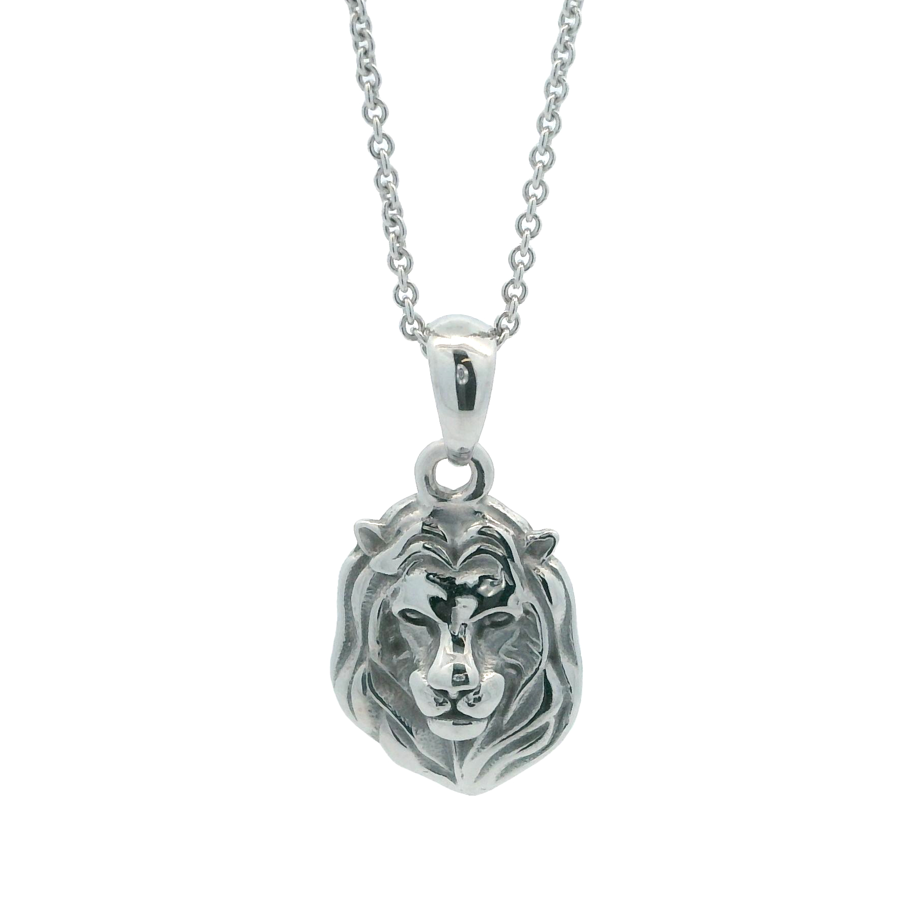 WHITE GOLD LION PENDANT