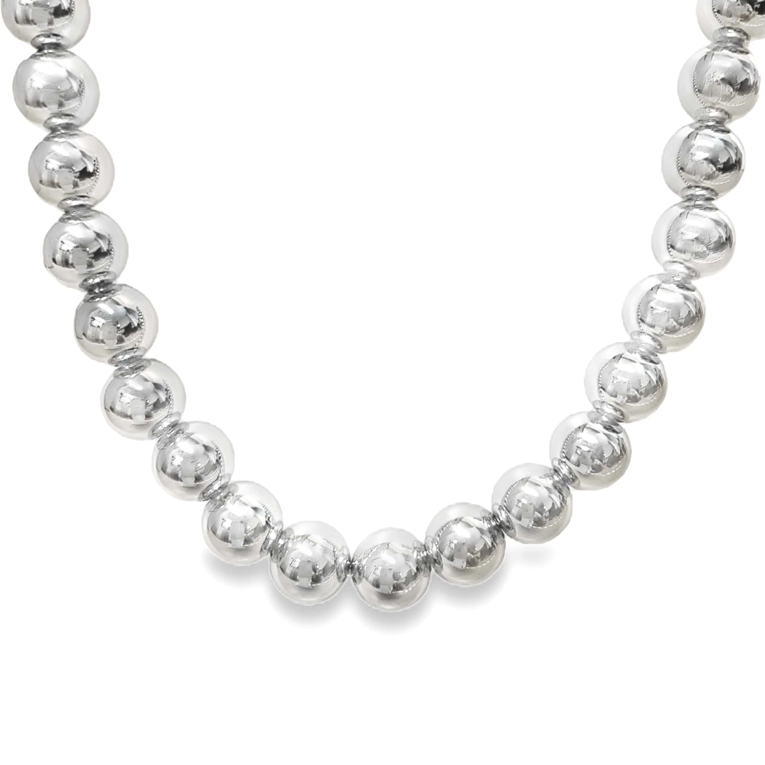 STERLING SILVER BEAD NECKLACE