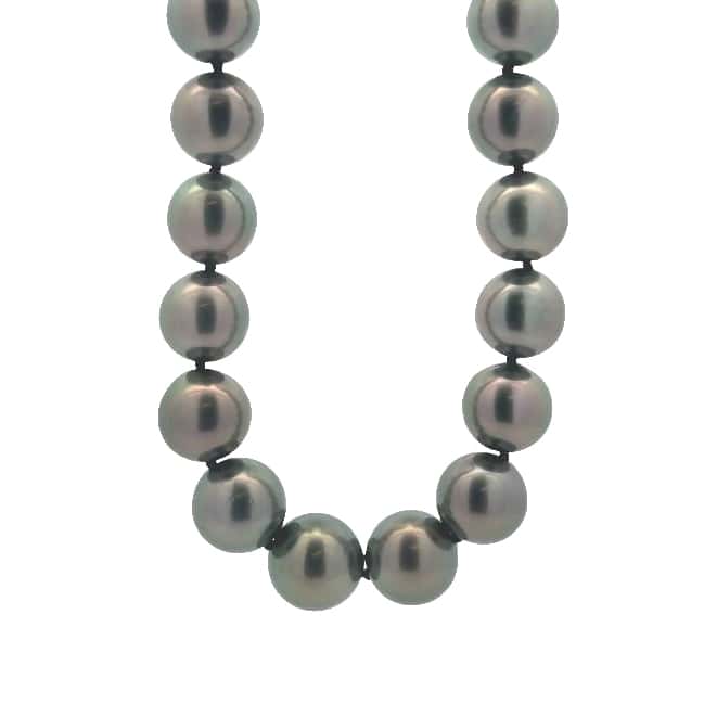 14K WHITE GOLD TAHITIAN PEARL NECKLACE